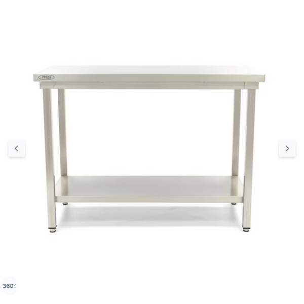  Τραπέζι από ανοξείδωτο χάλυβα 120 x 70cm - Ρυθμιζόμενο ύψος